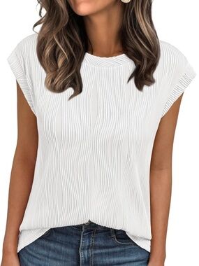 1T. LILLUSORY Dressy Casual Blouses for Women- White